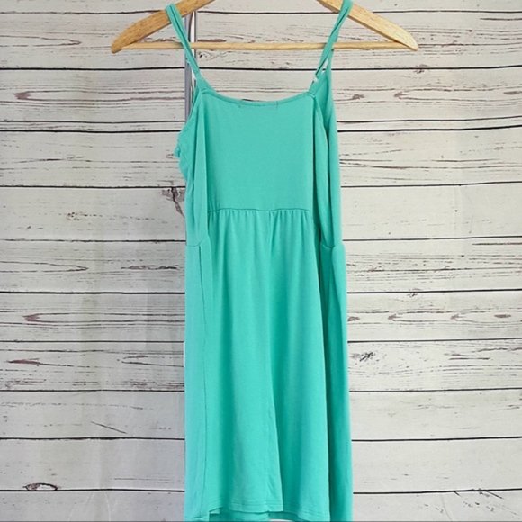 2/$15 5 More Minutes green adjustable strap dress - Picture 4 of 5